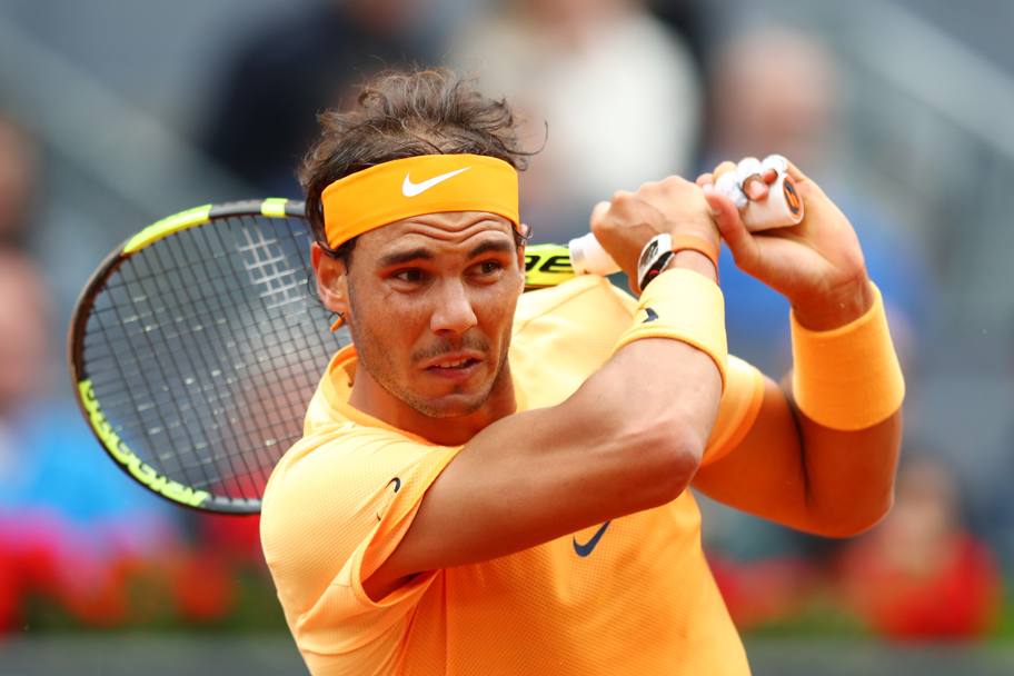 Madrid.  Nadal durante i quarti di finale contro Sousa (Portogallo) (Getty Images)